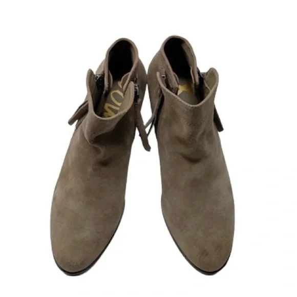 NWOT Sam Edelman Suede Packer Taupe Bootie Sz 7.5 - Picture 5 of 11
